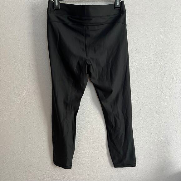 Under Armour HeatGear Compression Leggings Black Green Gray Ankle Sz L - Picture 4 of 4